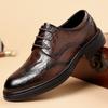 Fashion British Style Mens Oxford Shoes Thick Sole Casual Versatile Leather Shoes Classic Comfortable Lace Up Men Non Slip Leather Shoes