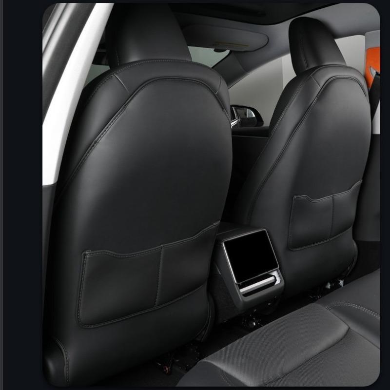 Модернизированный кожаный протектор сиденья для Tesla Model Y/3/S/X, чехол на заднее сиденье, детские коврики, водонепроницаемые чехлы для защиты домашних животных, 2 шт.