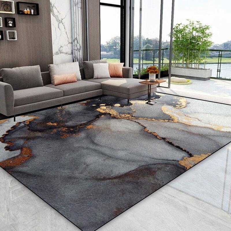 European Style Abstract Carpet for Living Room Luxury Home Decoration Non-slip Large Area Rugs Bedroom Washable Sofa Floor Mats