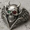 Экологичное кольцо-череп: 2026 Alloy Devil Angel Хэллоуинский Орнамент - Европейский и Американский Стиль