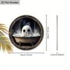 2D Flat Wooden Hanging Decorative Signs, Ghost Patterns, Halloween Decorations, Halloween Gifts for Friends