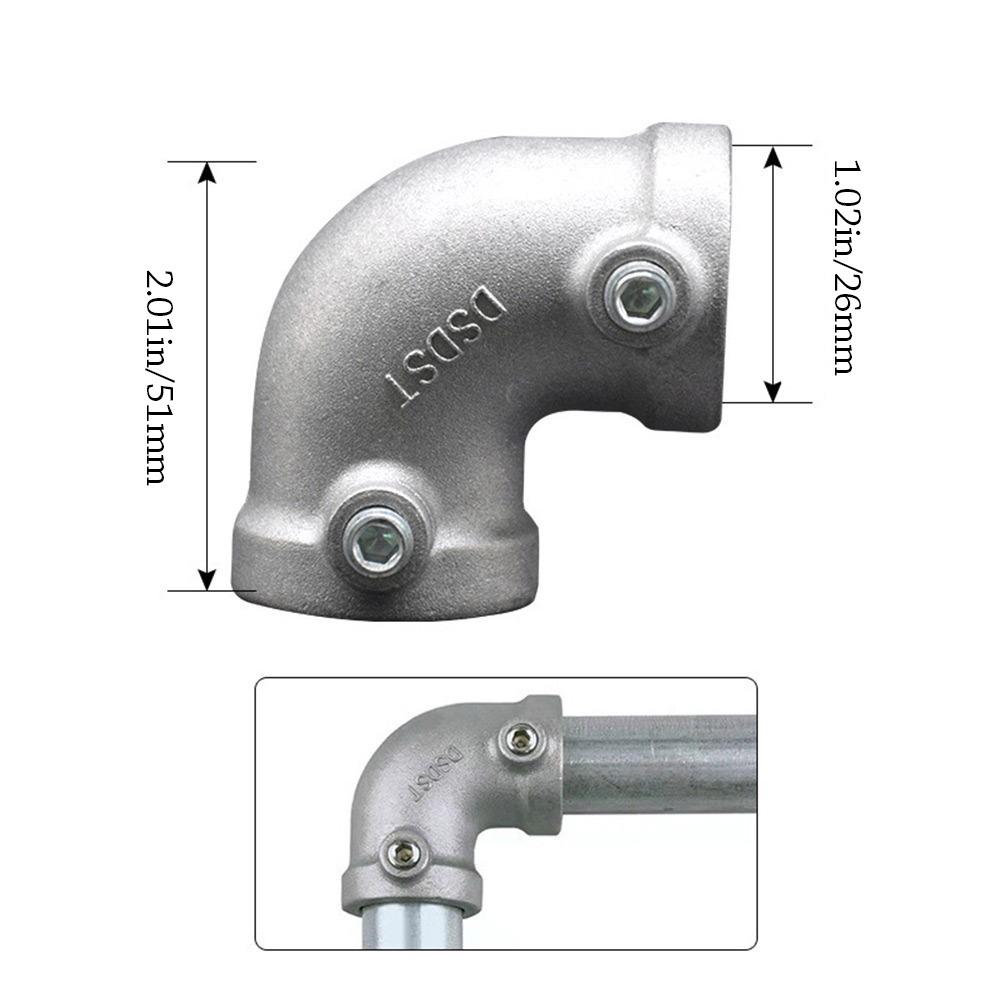 1\2''/3\4" Frame Fasteners Aluminum Alloy Steel Circular Pipe Connector Steel Tube Shelf