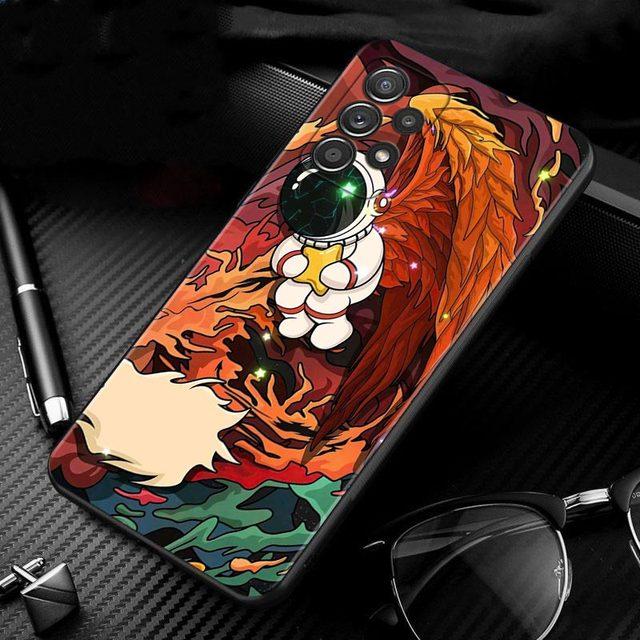 Чехол с милым мультяшным астронавтом для Samsung Galaxy A51 A71 A01 A11 A21 A21s A31 A41 A72 A52 A42 A32 A22 A12 A02 A02s F42