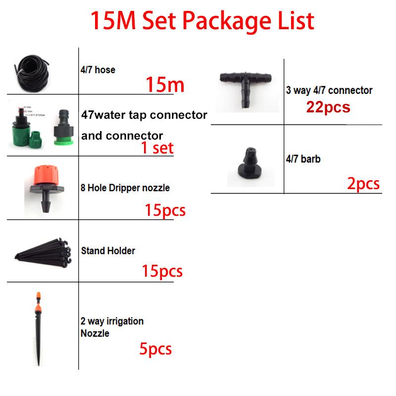 Plant Water Micro Drip Irrigation Nozzle Watering Set System Adjustable Kits Spray Cooling Home Yard Tools