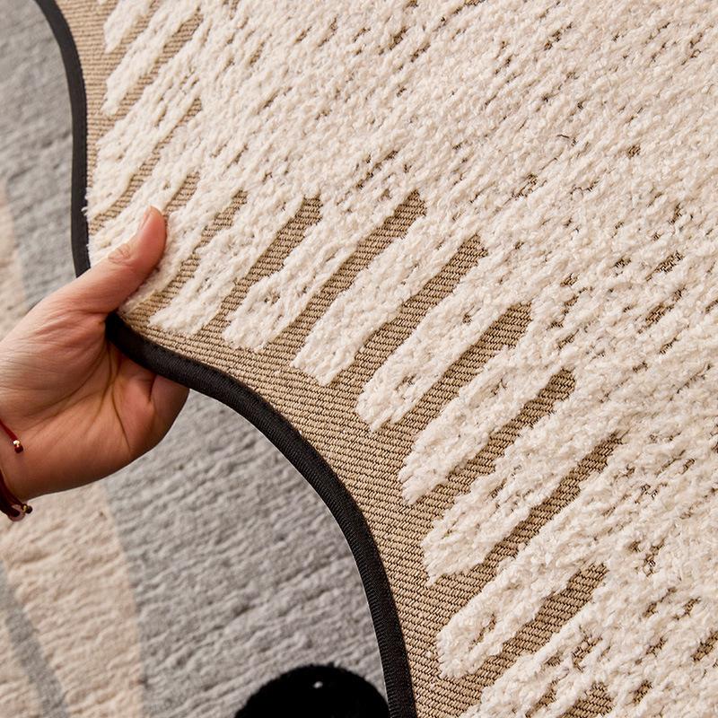 Autumn And Winter Plush New Curved Edge Sofa Cushion Plush Thickened Non-Slip Advanced Sense Irregular Straight Row Seat Cushion Cover Cloth