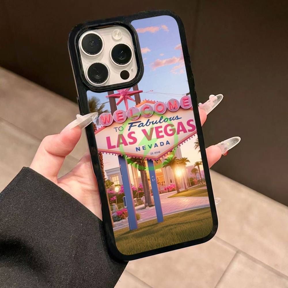 Las Vegas Sign LIGHTS Nevada Promax Magnetic For iPhone 17 16 14 13 12 11 15 Pro Air Max Plus Phone Case Wireless Charge