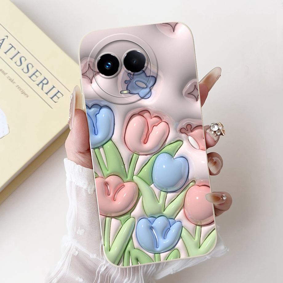 Для Realme 11 5G Тайвань RMX3780 Чехол Realme 11x 11 Pro+ Pro Плюс Эстетичный Мультяшный Панда Кролик Защита Камеры Матовый Чехол