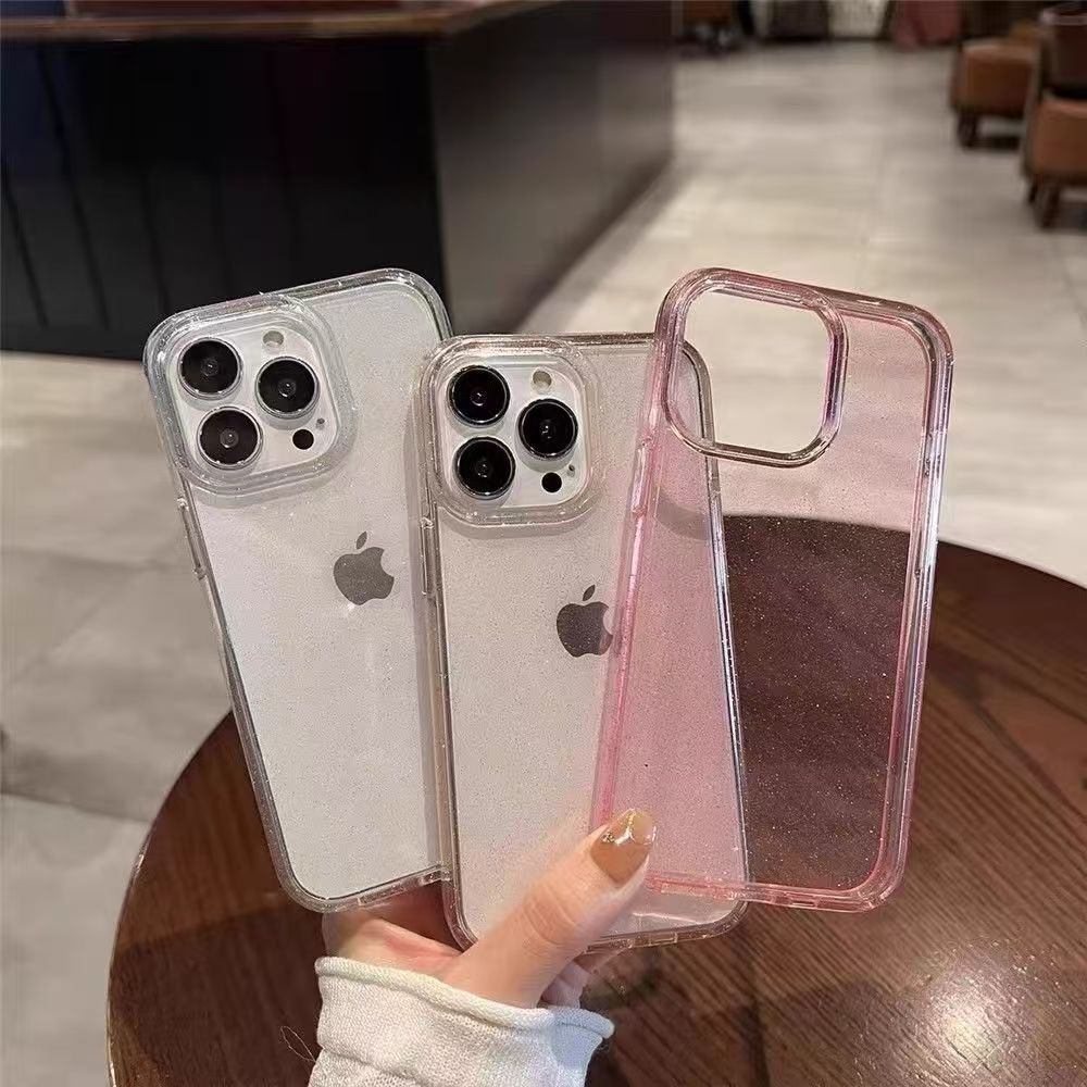 Прозрачный чехол для телефона со стразами и блестками Для For Iphone 17 Air 16 Pro Max 15 14 13 12 11 XS XR 7 8 Plus 16e Ударопрочный мягкий чехол