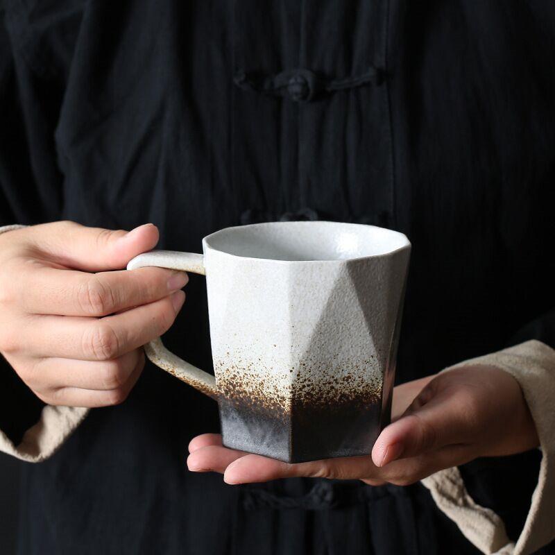 Japanese Style Ceramic Coffee Cup Creative Coarse Pottery Mug Large Capacity Water Cup Retro Ceramic Household Cup