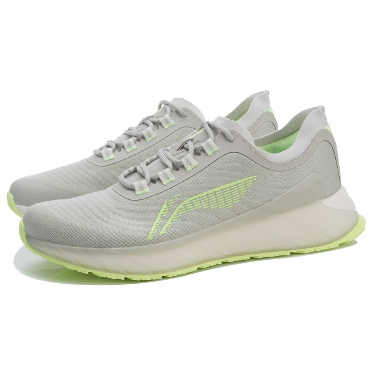 Li Ning Lightweight Rebound Cushioning Rebound Cushioning Low top Running Shoes Unisex Bud Yellow Gray ARHR059-2