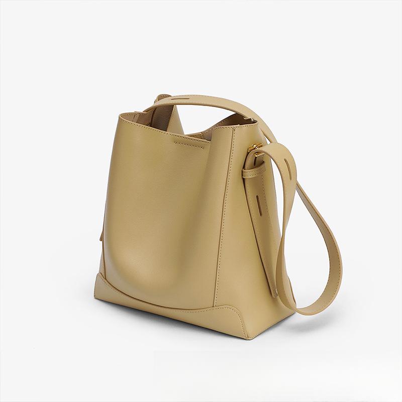 Вместительная кожаная сумка-ведро для женщин, европейская и американская женская сумка, универсальная кожаная сумка кроссбоди на одном плече
