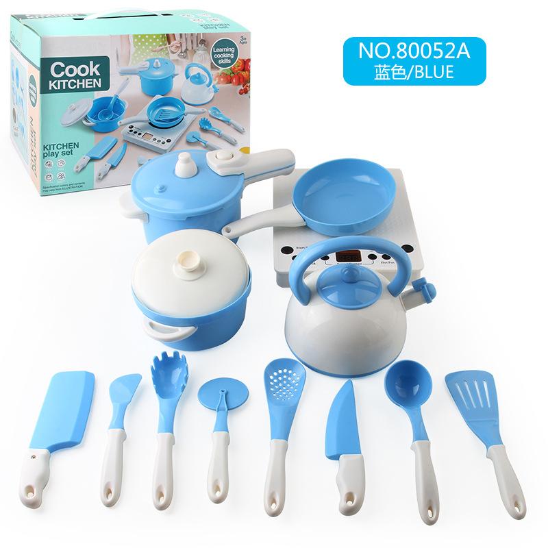 Children'S Fun Simulation Play House Kitchen Toys, Girls Simulation Cooking Tableware Induction Cooker Set