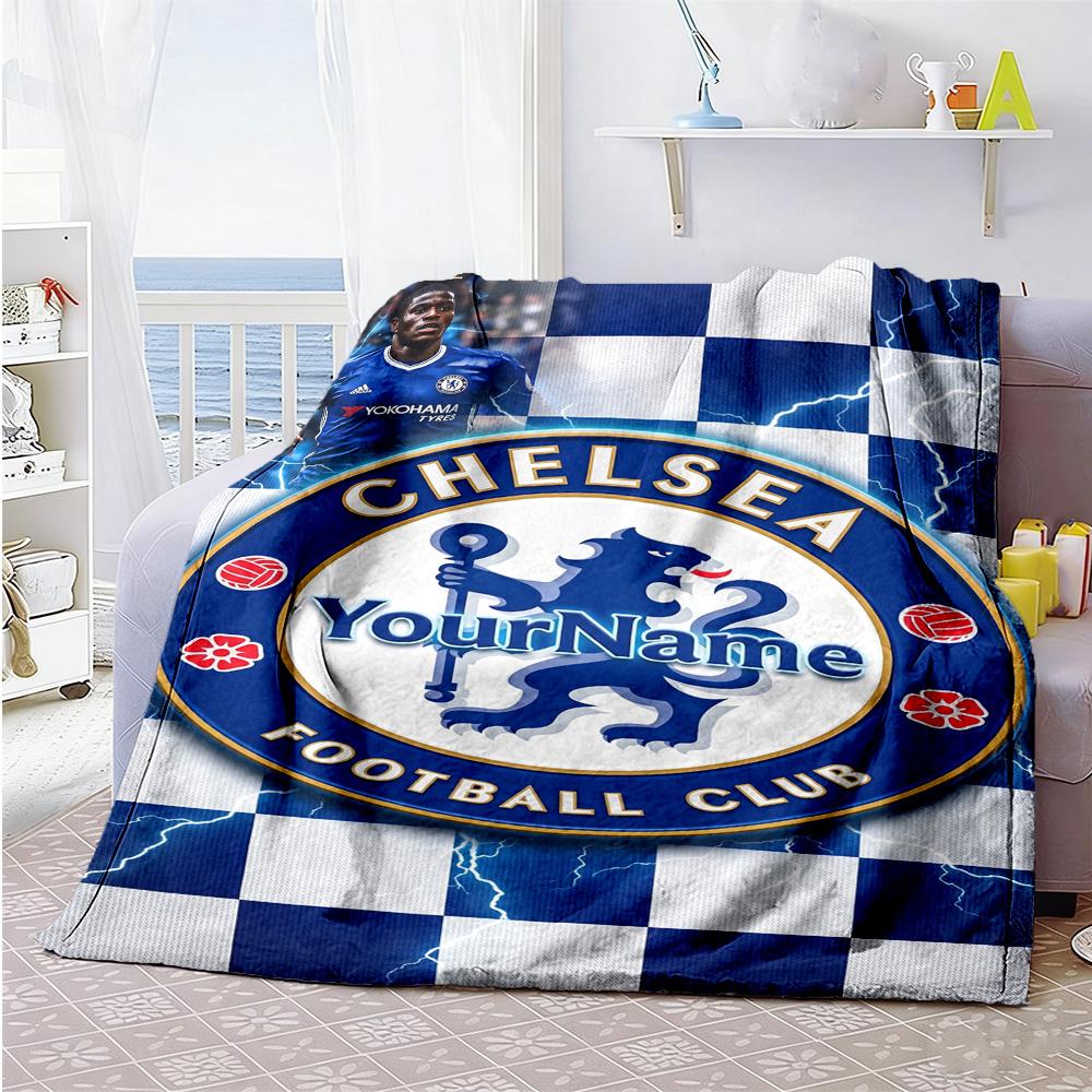 Chelsea Customize Text Blanket Lightweight Personalized Blanket Soft & Cozy for Couch Livingroom Office Home Decor Four Seasons Universal