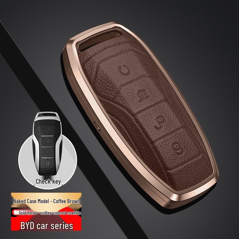 BYD Car Key Fob Case: Qin Pro, Song PLUS, Han MAX, Tang E9 - Aluminum Alloy Shell and Buckle