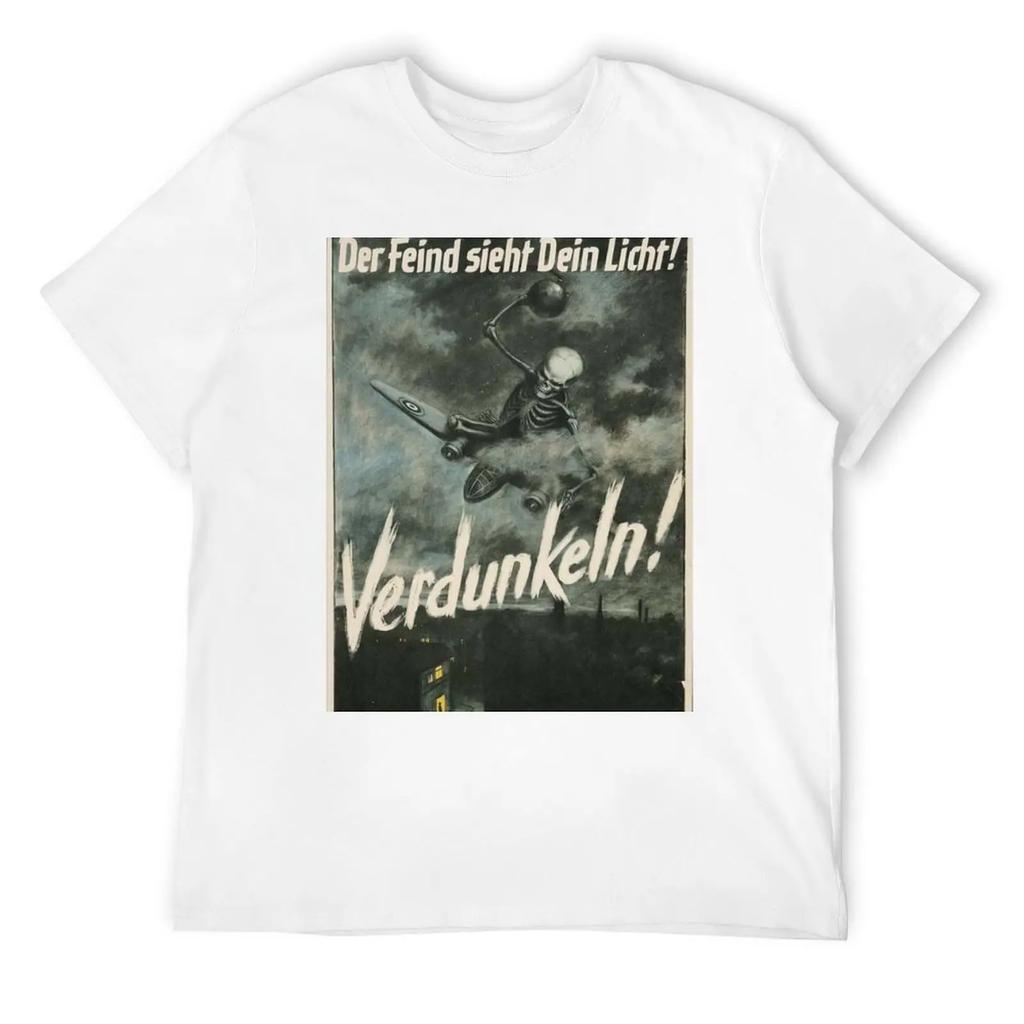 The Enemy Sees Your Light (German Blackout Poster Ww2). T-Shirt Tees Blouse T Shirt Men