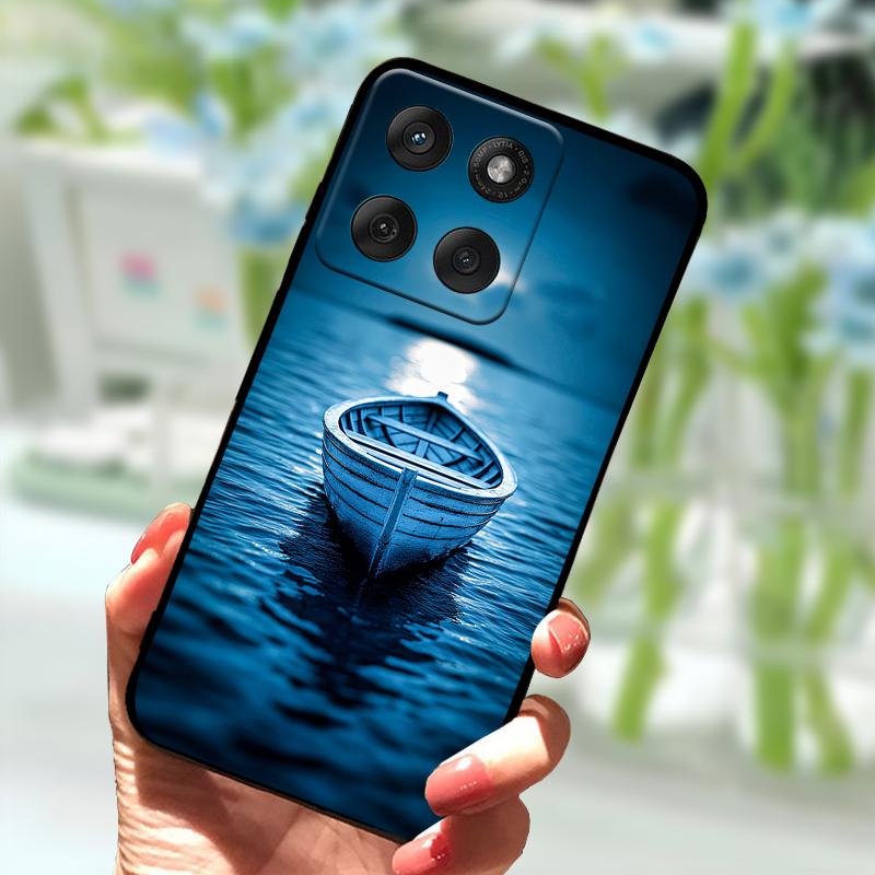 Мягкий чехол для Motorola Edge 60 Fusion Силиконовый ТПУ Черный чехол для телефона для Moto Edge60 Fusion 5G Модный Роскошный Ударопрочный Бампер