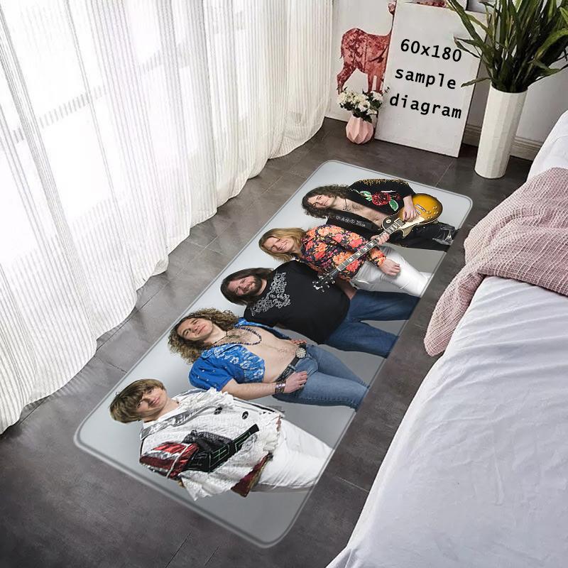 Doormat Flannel Floor Mat Indoor Foot Rug Led Zeppelin Bedside Mats Kitchen Corridor Water Absorbent Carpet Ideal Balcony Decor