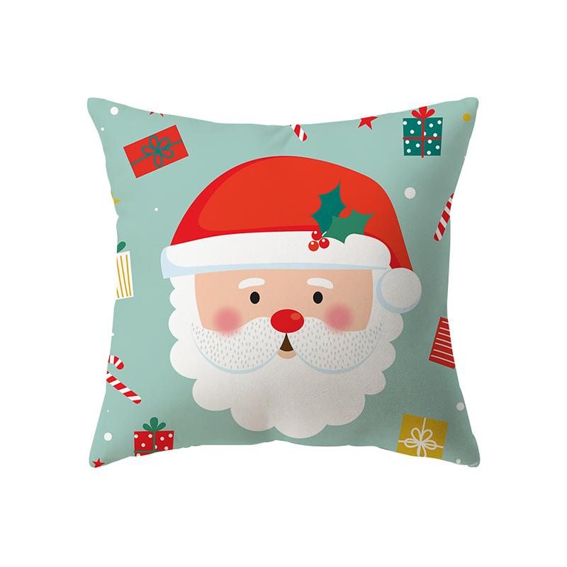 Рождественская тематика милый Санта-Клаус принт узор наволочка для подушки дома гостиная диван украшение подушка наволочка
