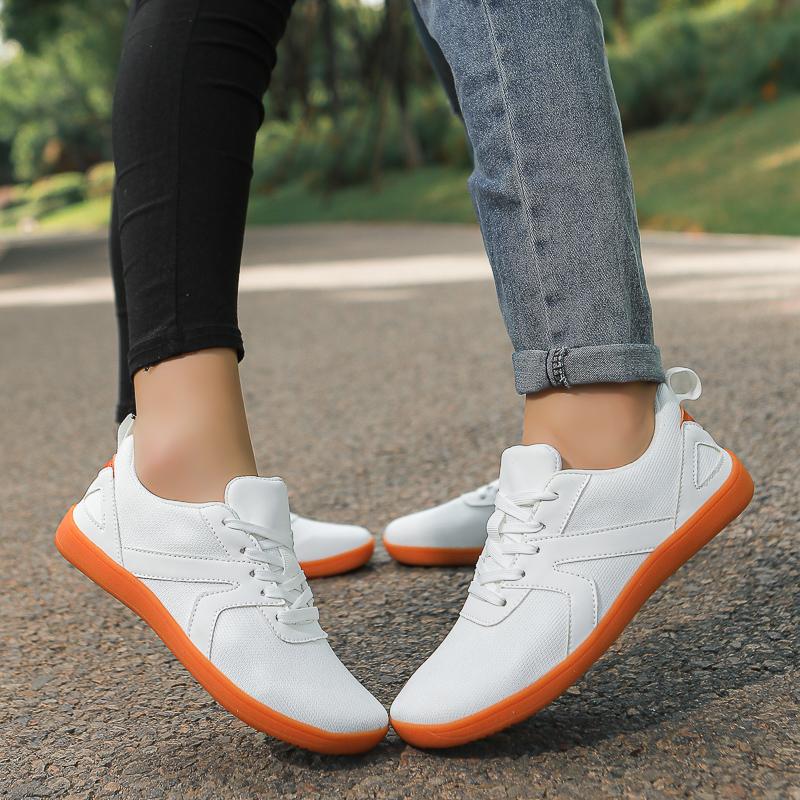 Широконосые повседневные спортивные туфли для пар, обувь для ходьбы босиком, плоская обувь, дышащие сетчатые кроссовки для кросс-тренинга