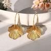 Golden Double-Layer Hollow Flower Hoop Earring for Women Vintage Earrings Ideal for Daily Wear Jewelry Accessories