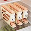 Multi-layer Fridge Egg Storage Rack Large Capacity Automatic Rolling Space-Saving Refrigerator Egg