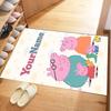 Peppa Pig Customize Text Area Rug Perfect for Balcony Dormitory Foyer Entryway Antislip Carpet Decorate Offices Gift for Festivals