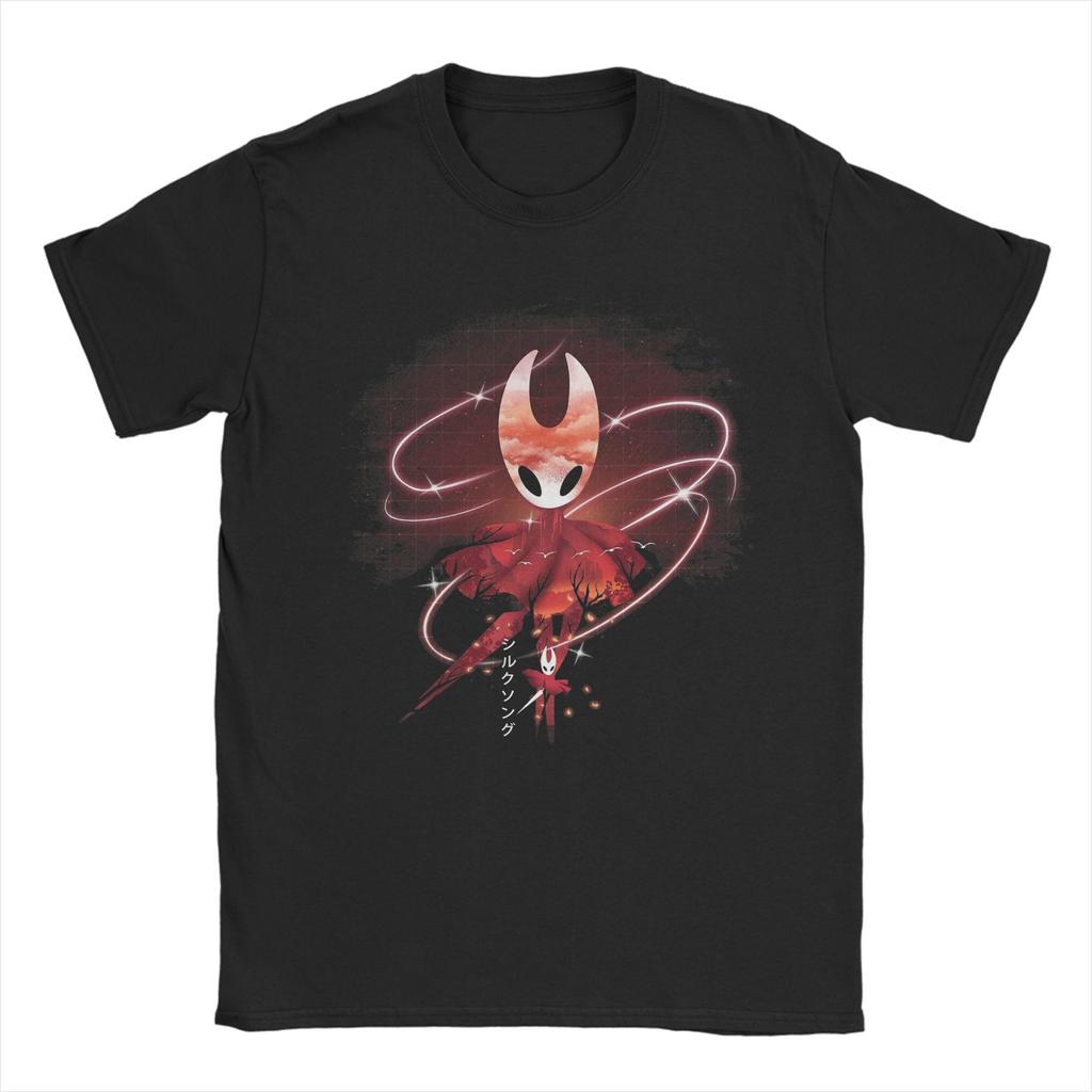 Hollow Knights Silksongs TShirts Unisex Vintage Cotton Tee Shirt Round Neck Short Sleeve T Shirt Gift Tops