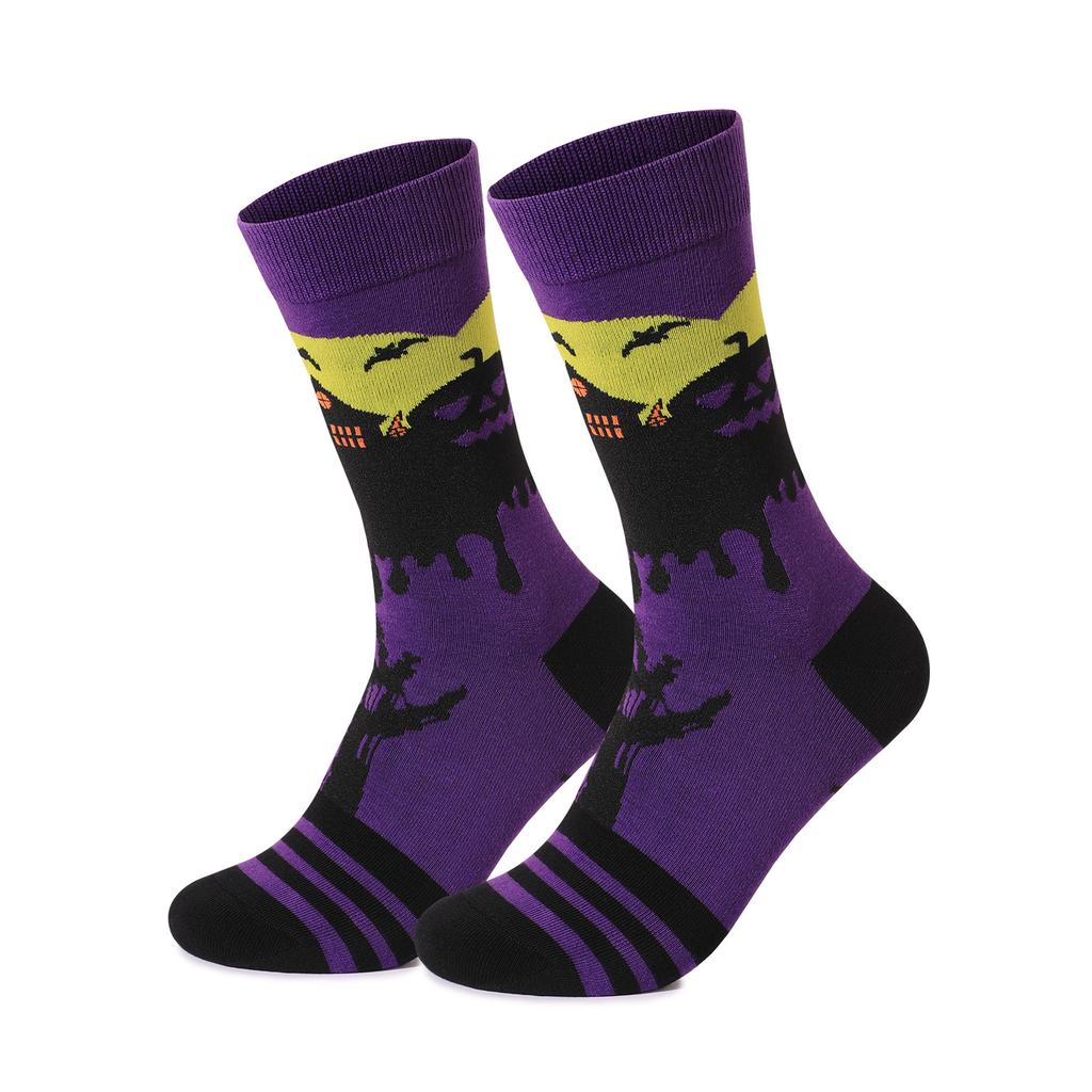 Adult Halloween Ethnic Style Warm, Sweat-Absorbing, Odor-Resistant Mid-Calf Socks