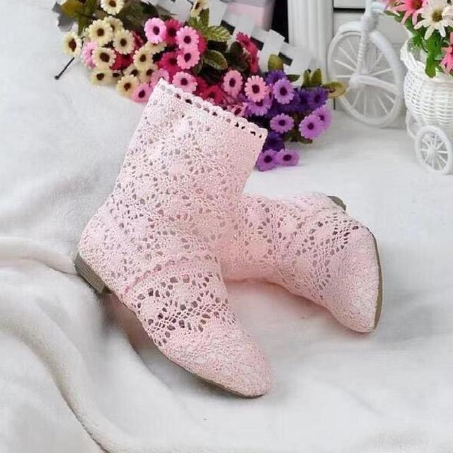 11 цветов в наличии, кружевные полые ботинки, дышащая вязаная сетчатая обувь, корейские высокие летние женские ботинки, женская обувь до колена