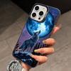 A wolf howling to the sky  Phone Case For iPhone 17,16,15,14,13,12,11 Plus,Pro Max,XS,Colorful Silver Phone case Funda Cover