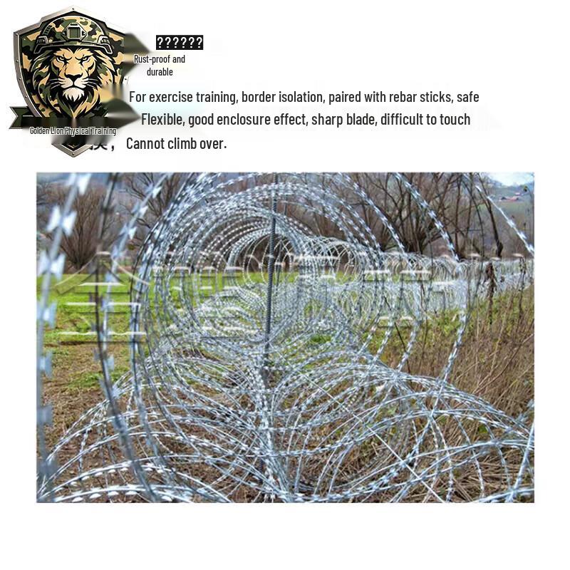 Heavy-Duty Blade Barbed Wire Security Fencing