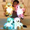 Plush Doll Colorful LED Glowing Teddy Children Toys for Girl Kidz Birthday Gift