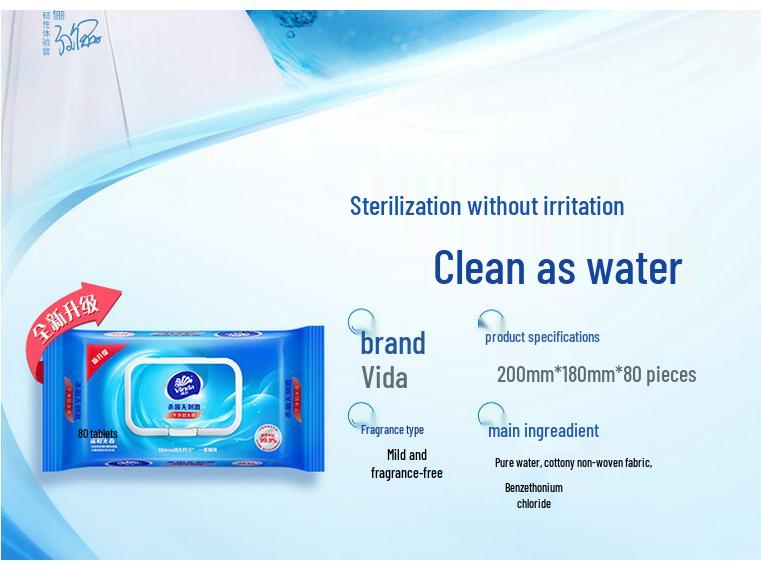 Vinda Disinfecting Pop-Up Wipes, 80-Pack with Lid, Family Size (VW1028)