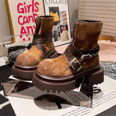 Модные ботильоны женские на платформе на массивном каблуке зимние новые спортивные туфли модный тренд 2025 женские кроссовки для ходьбы ботильоны женские туфли