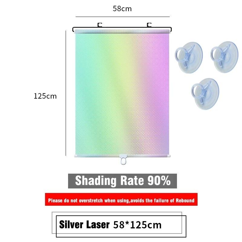 Universal Roller Blinds Suction Cup Sunshade Nail-free Blackout Curtain Car Bedroom Kitchen Office Window Sun-shading Curtains