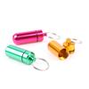 Mini Portable Aluminum Alloy Pill Bottle Cartridge Keychain Outdoor Waterproof Sealed Pill Box
