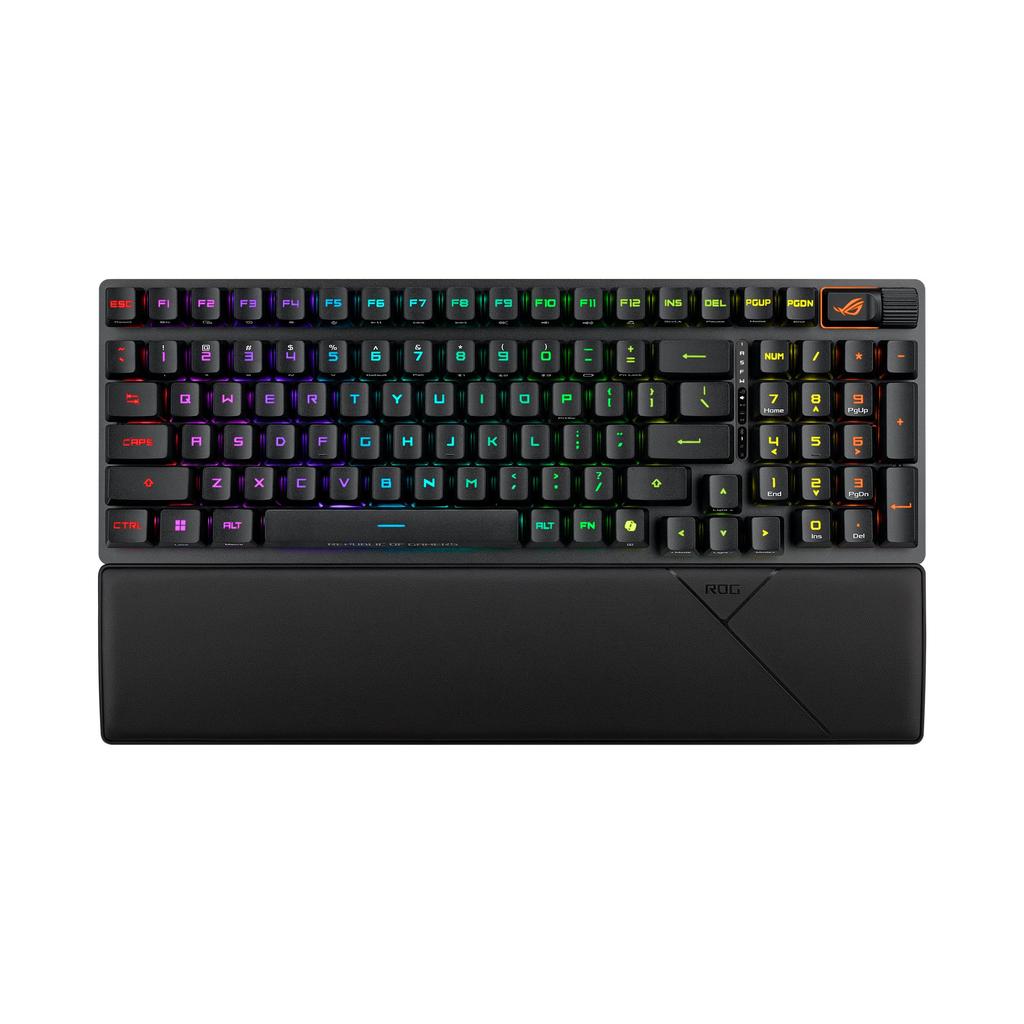 ASUS ROG Strix Scope II 96 RX Wireless Gaming Black Layout Optical Key Switches Wireless USB Connection Bluetooth Multifunction Controls Silent Foam