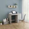 Desk Concrete Grey 100x50x76 cm Wood Based Material