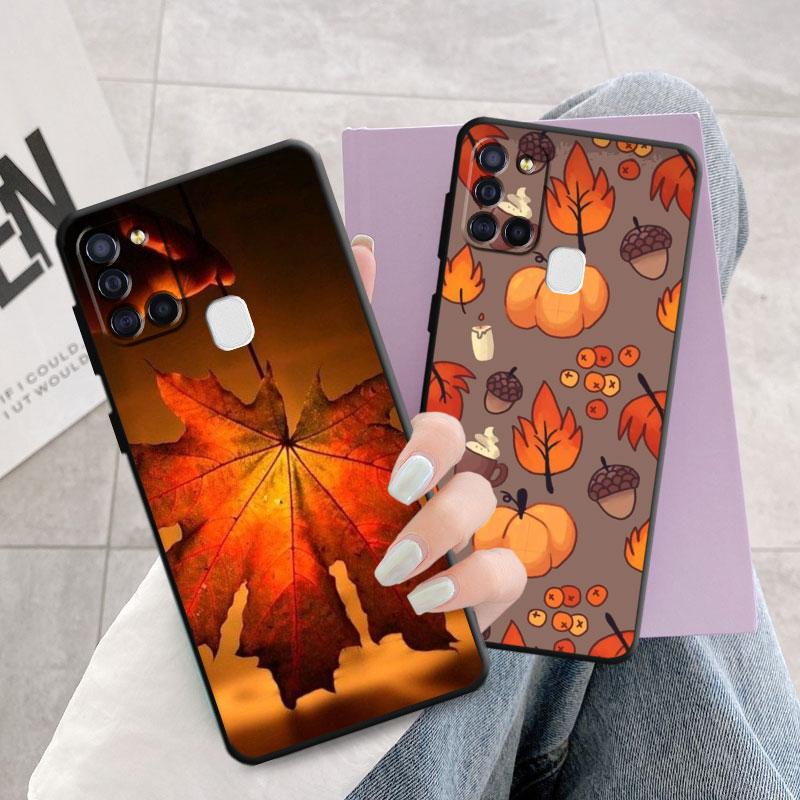 Чехол для Samsung Galaxy M30s M22 M32 5g M31 M13 M51 M33 M23 M52 M12, осенние листья, осень, лиса, тыква, великолепный чехол на Хэллоуин
