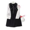 French Style Chu Mouth Order ~ Size Big Hide Belly! Women Silk and Cotton A Word Three-Dimensional Side Stripe Lace-up Lantern Sleeve Dress