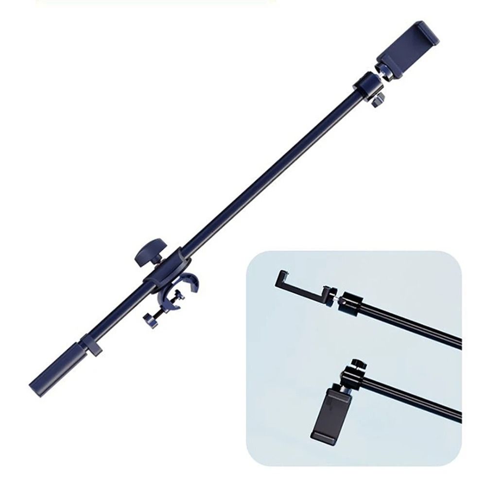 1Pcs Durable 55cm Rotating Microphone Stand Designed 3/8 Thread Cross Bar Mic Clip Adjustable Crossbar Arms Phone Holder