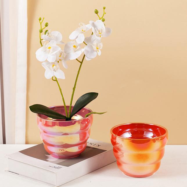 Красочный керамический цветочный горшок, горшок для суккулентов, комнатные украшения, садовые принадлежности, горшок для растений бонсай