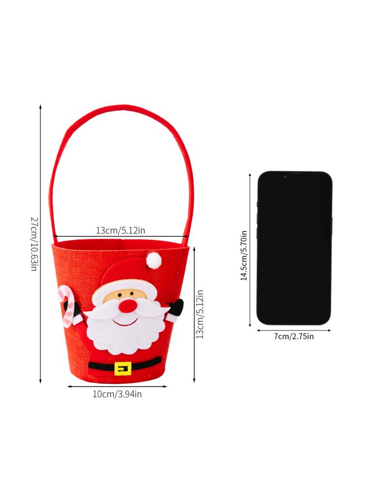 1PC Christmas Decorations Creative Cartoon Candy Bags Kids Gift Bags Festive Atmosphere Decoration Bucket