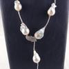 Atria's luxurious and stylish baroque pearl Y-shaped necklace, JONNEJJ0001WH