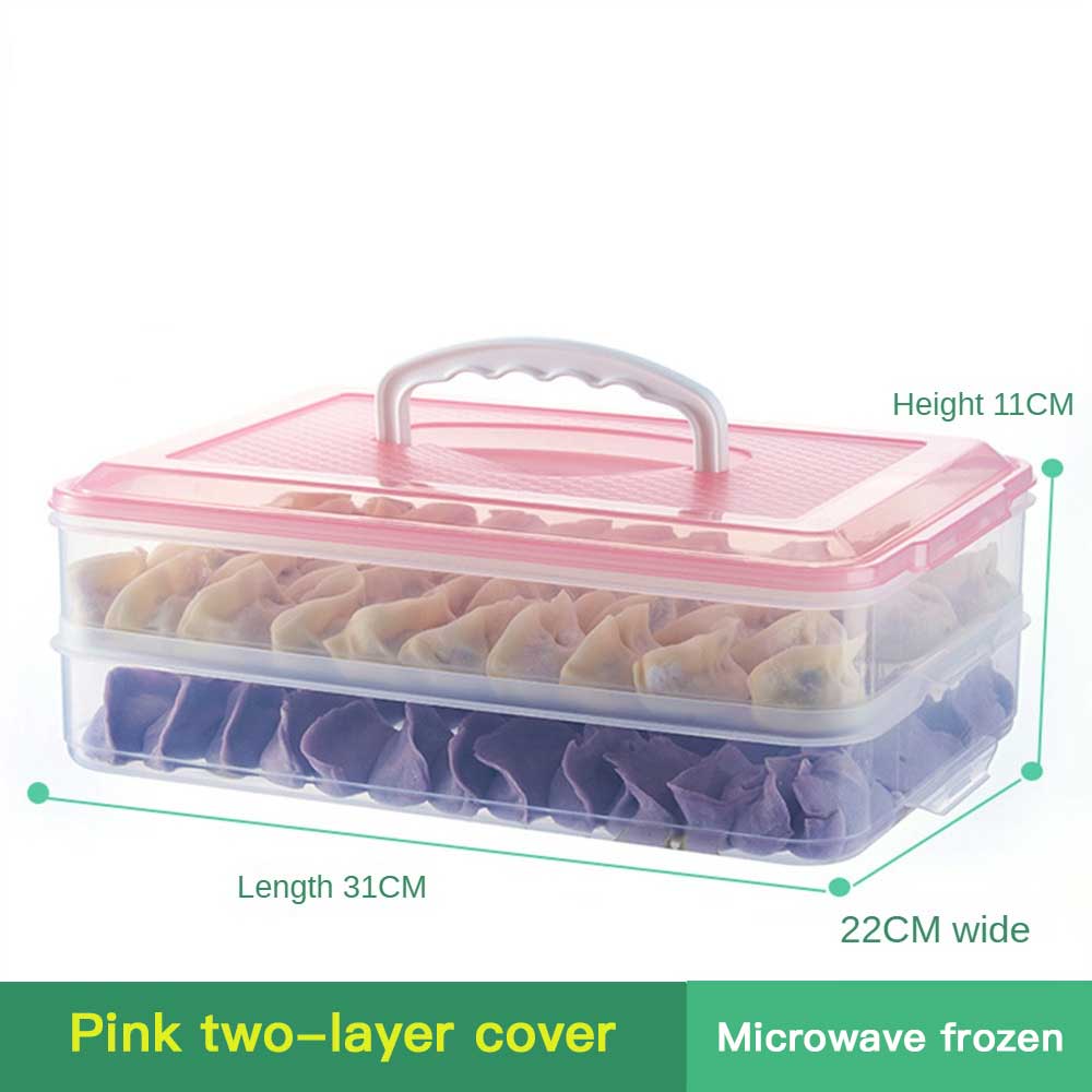 Холодильник Морозильная Коробка 1-3 Слоя Пельмени Пищевой Класс Быстрозамораживаемая Коробка Для Пельменей С Крышкой Коробка Для Сохранения Свежесть