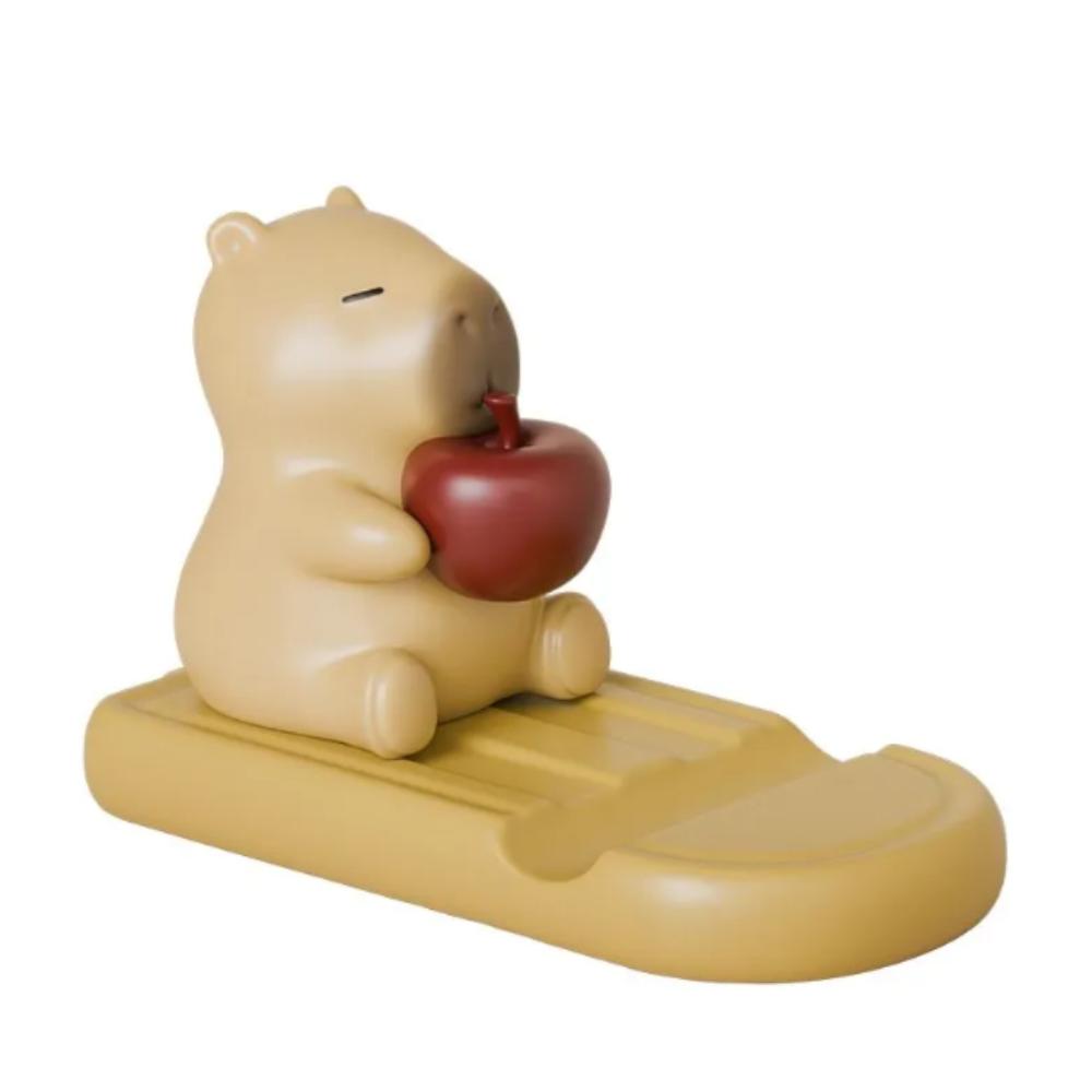 Ornament Capybara Doll Phone Holder Animal Figurines Capybra Model Toy  Decorative Gifts