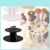Портативная акриловая подставка для хранения косметических кистей (10 штук) с прозрачным корпусом.