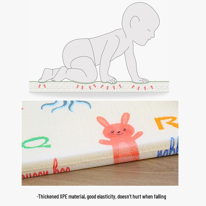 Складной коврик XPE для ползания малышей толщиной 4 см - Холодоизолирующий и прочный напольный коврик