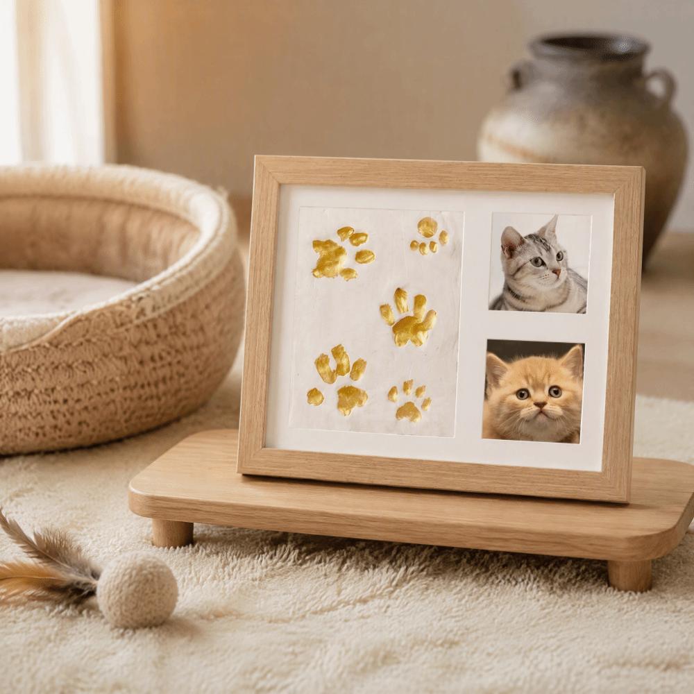 Creative Footprint Frame Safe Pet Paw Print Frame Horizontal Frame Handprint Kit Children Gift
