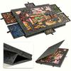 1 Set Professional Jigsaw Puzzle Table with 6 Drawers, Holds 1000 Pcs & Felt Board, Includes Display Lid & Stand, Gift Idea